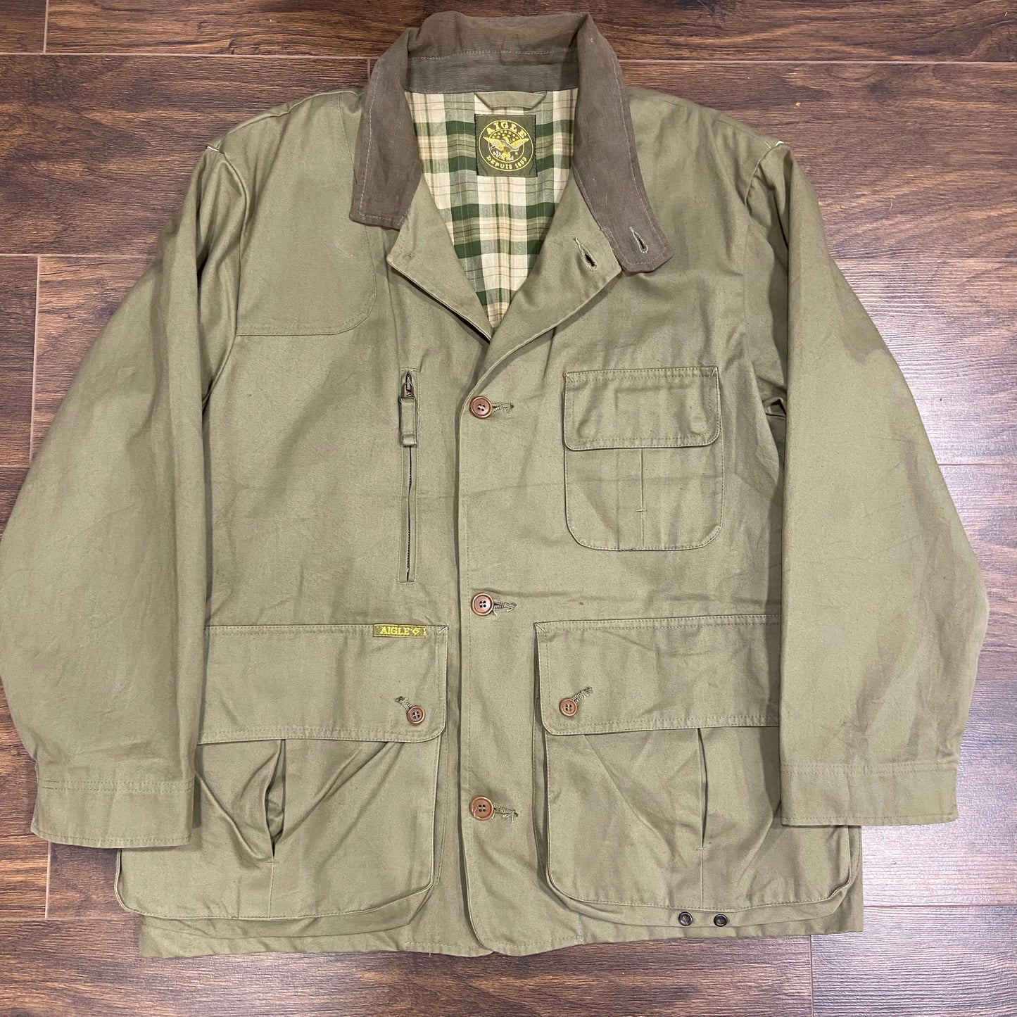 French hunting jacket by Aigle, size L / XL