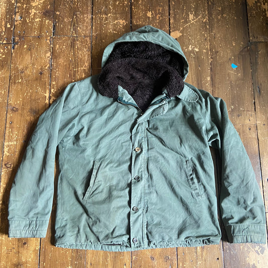 1960s civilian French N-1 deck jacket with hood L/XL