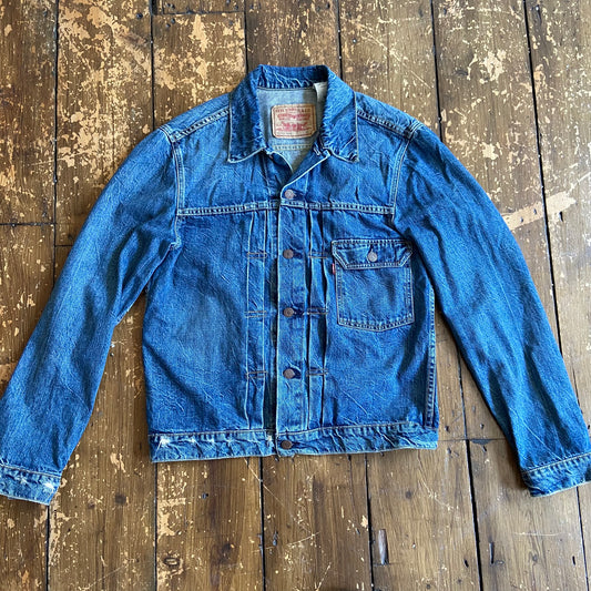 Levi's  Type 1 buckle back pleat front denim jacket, repro, medium