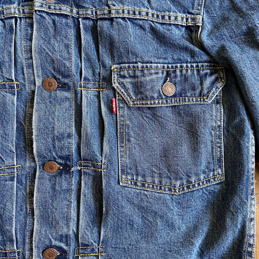 Levi's  Type 1 buckle back pleat front denim jacket, repro, medium