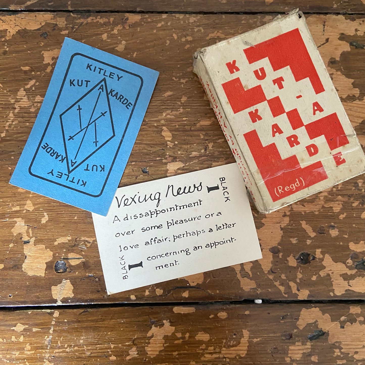 Early 20th century fortune telling cards