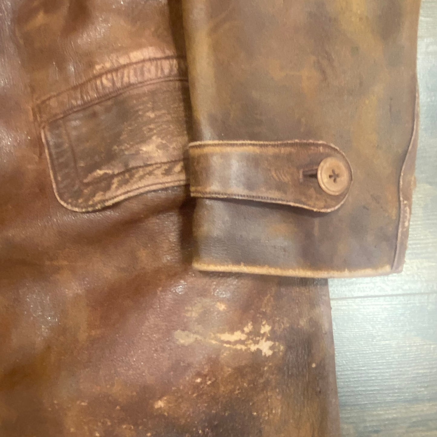 Circa 1920s leather aviation / motoring coat size large stunning