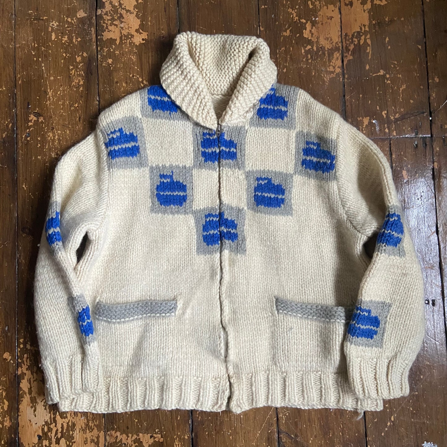 1950s Cowichan sweater, XL