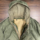 Early US Army sateen M51 fishtail parka with heavy alpaca lining XL
