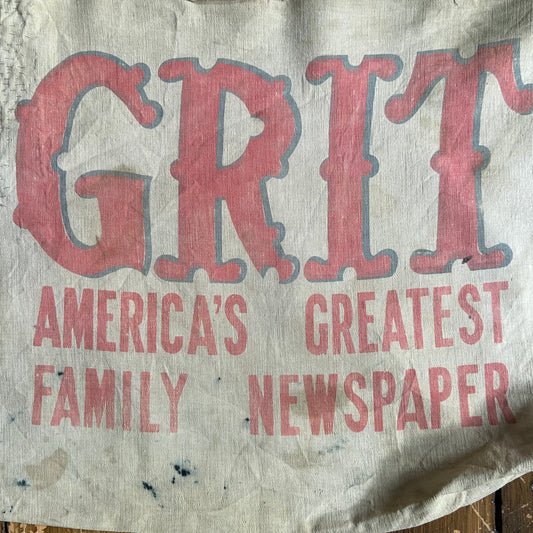 1940s/50s Grit newspaper delivery bag