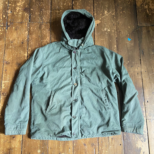 1960s civilian French N-1 deck jacket with hood L/XL