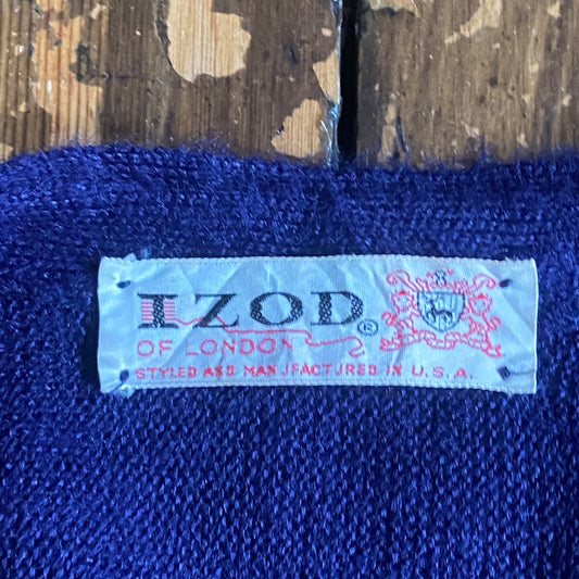 1960s US made Izod Lacoste cardigan, size medium