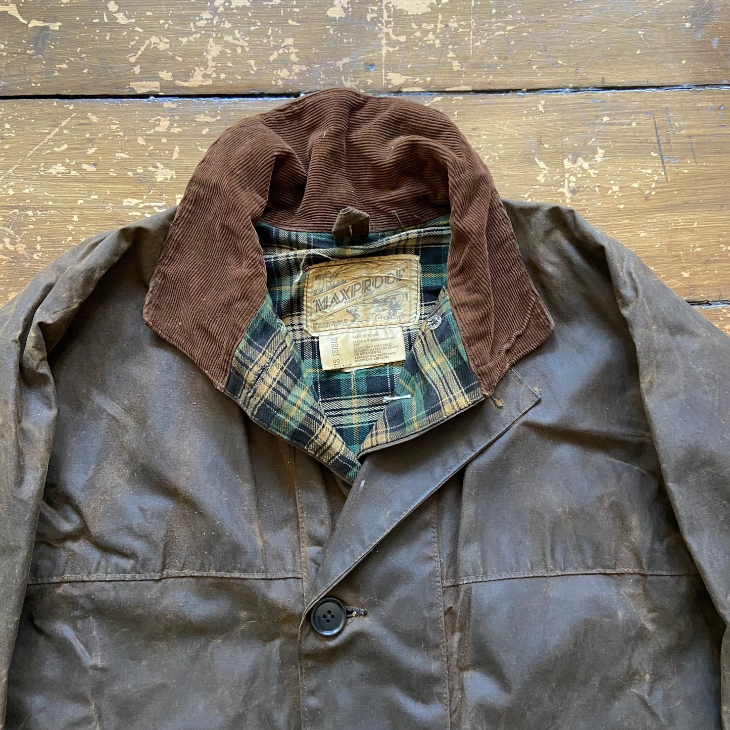 1960s/70s Maxproof wax cotton 3/4 length coat, L/XL