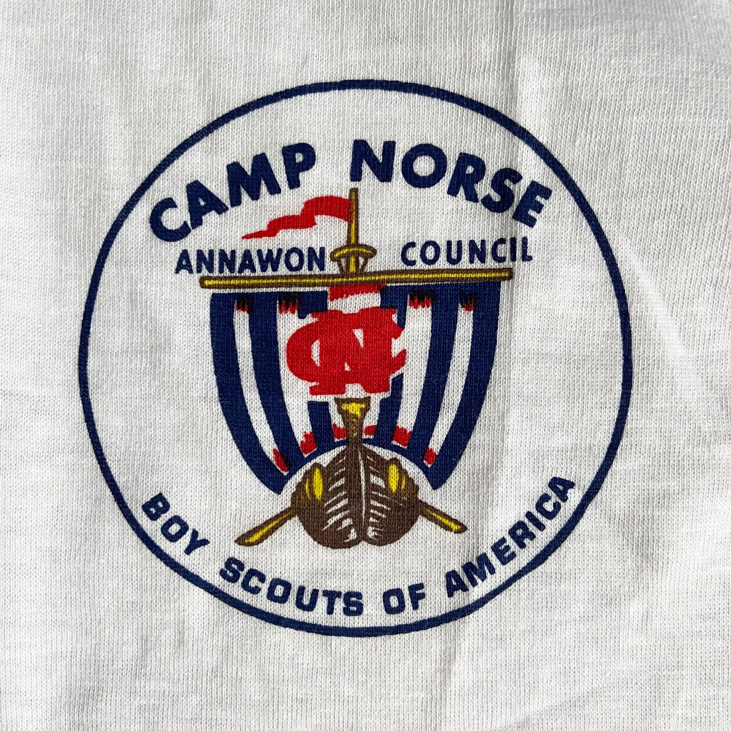 1950s deadstock/nos Boy Scouts of America camp ringer t-shirt. medium/large