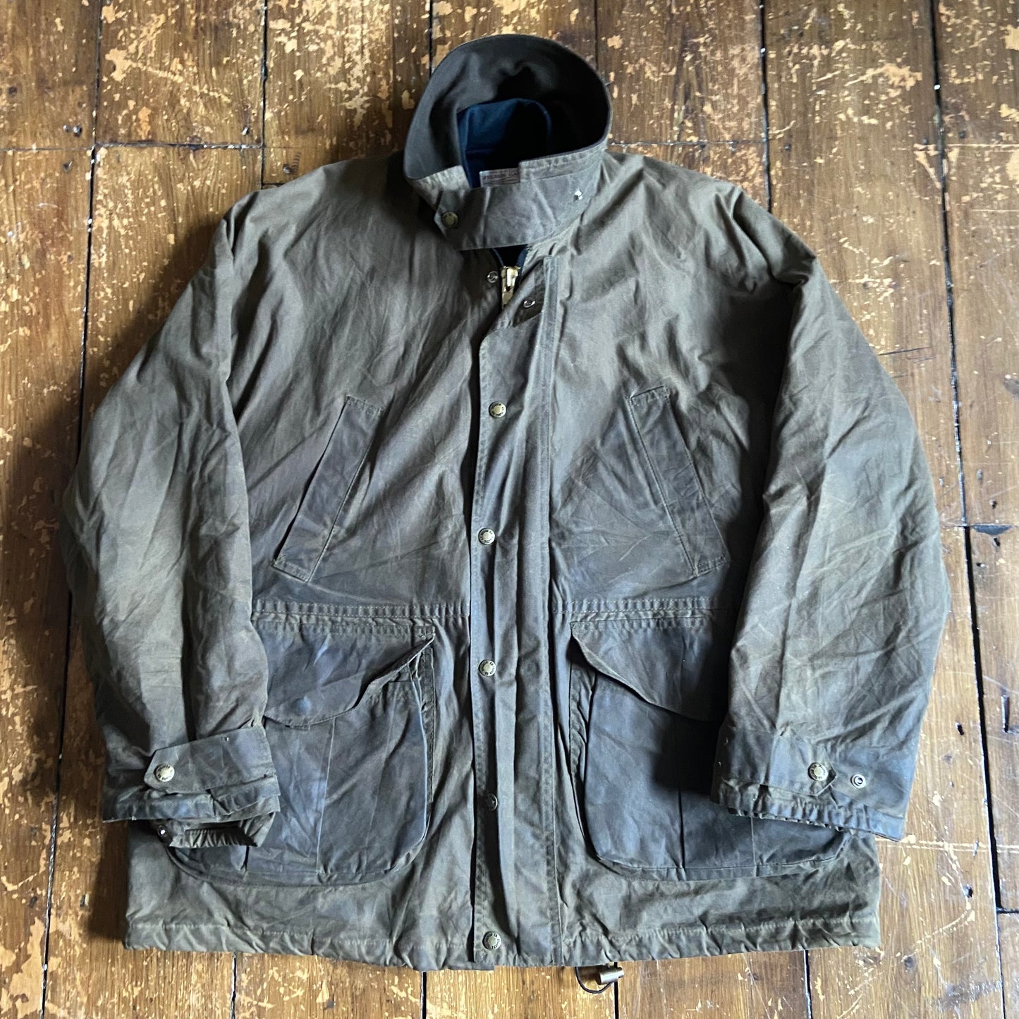 Filson oil cloth jacket with removable gilet liner XL