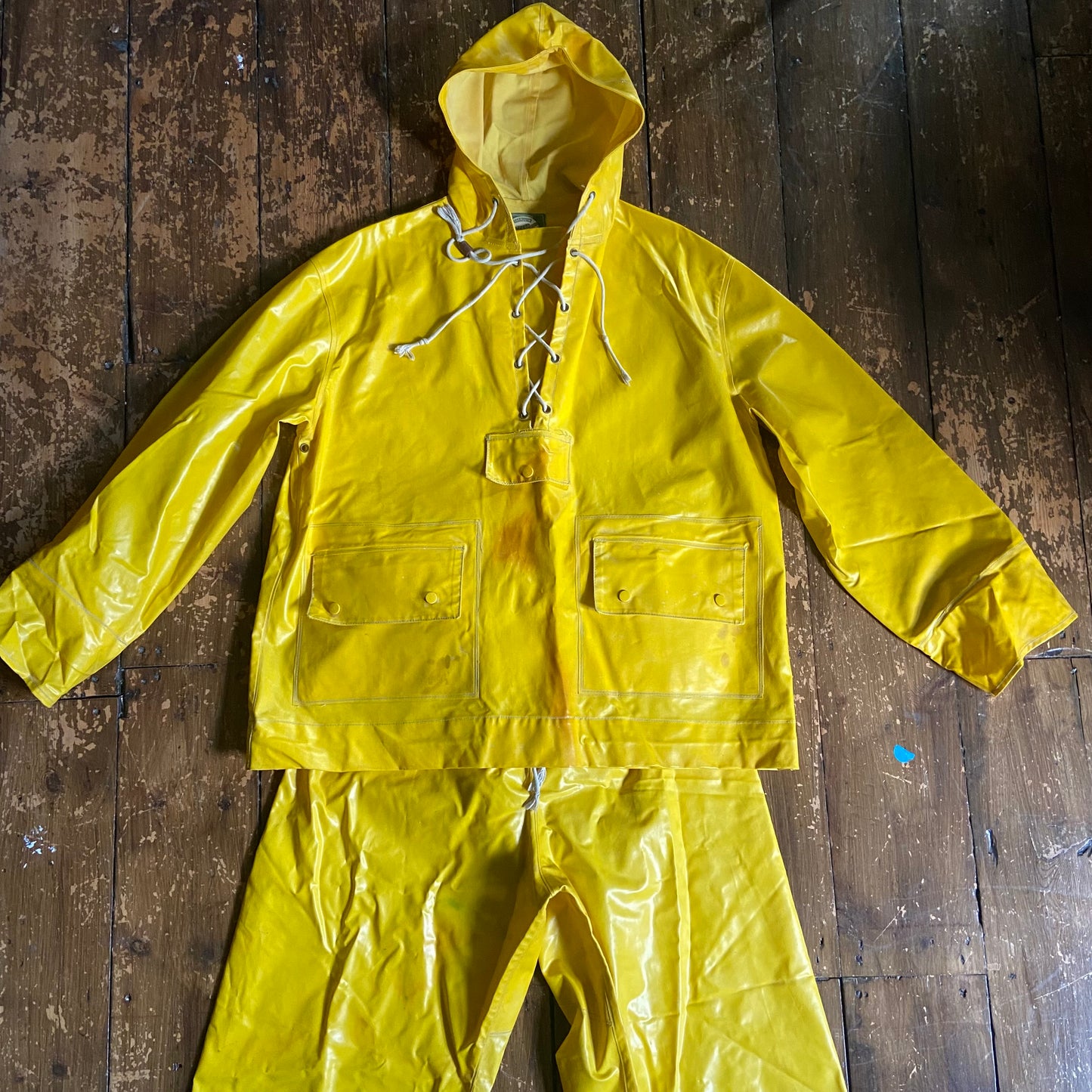 1950s Yarmouth Oilskins fisherman's smock and trousers m/l