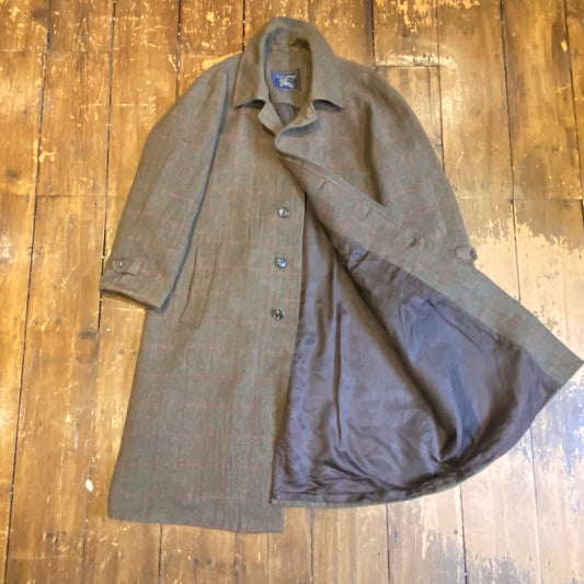 Burberry tweed Balmacaan coat, L/ XL