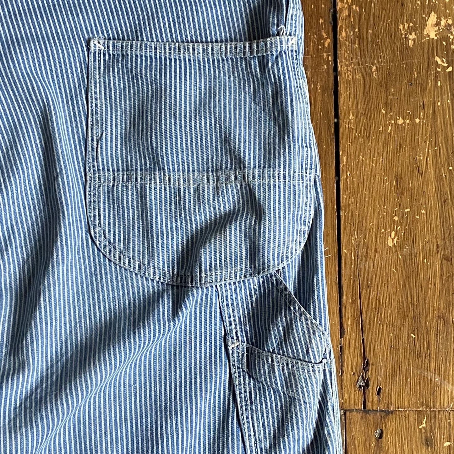 1970s Lee hickory stripe dungarees XL
