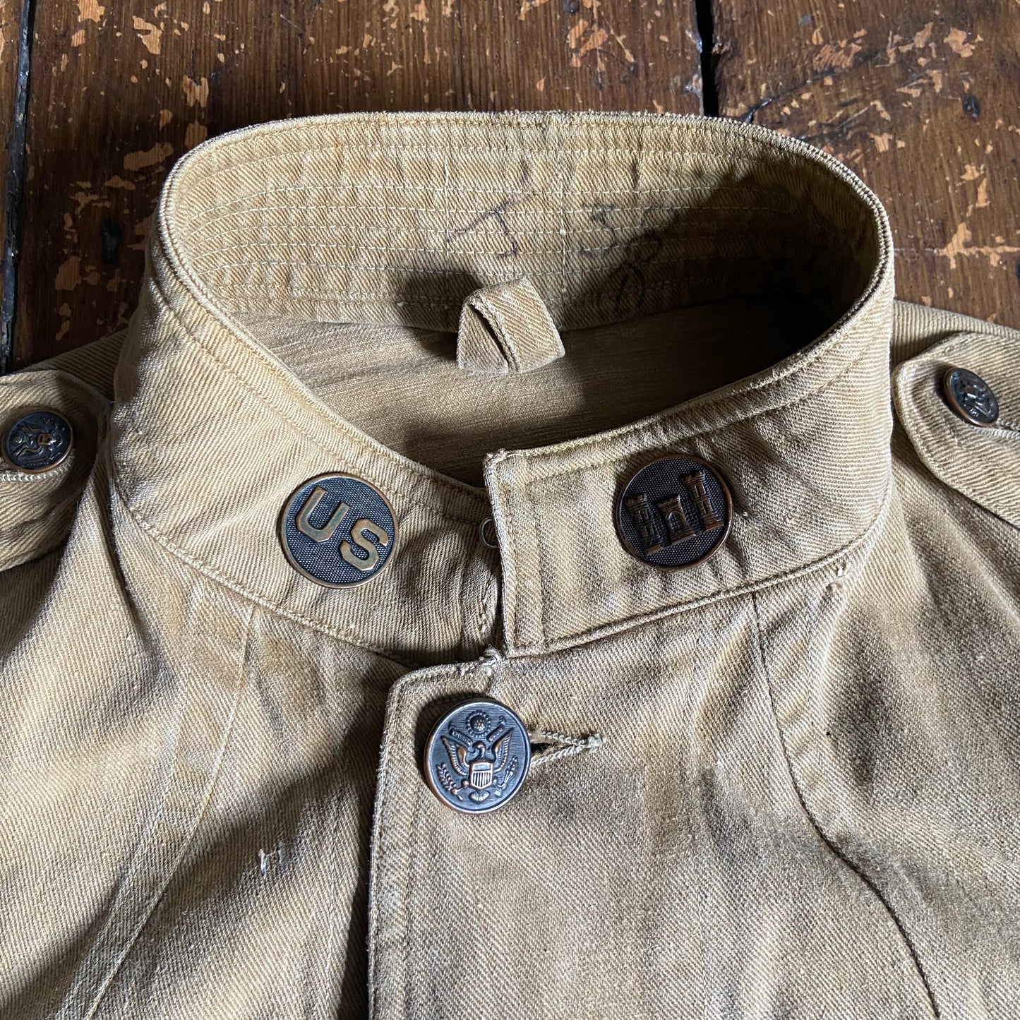 WW1 US Army 'Doughboy' cotton drill tunic, size small