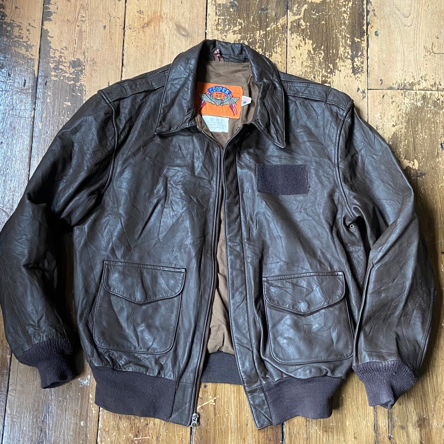 1980s Cooper A-2 leather flying jacket, large