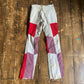 Deadstock 1960s patchwork cord jeans by Harry Fenton 28" waist