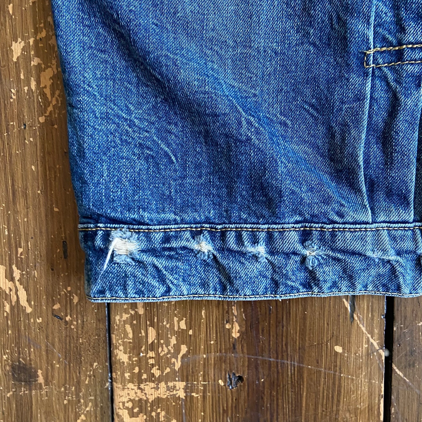 Levi's  Type 1 buckle back pleat front denim jacket, repro, medium