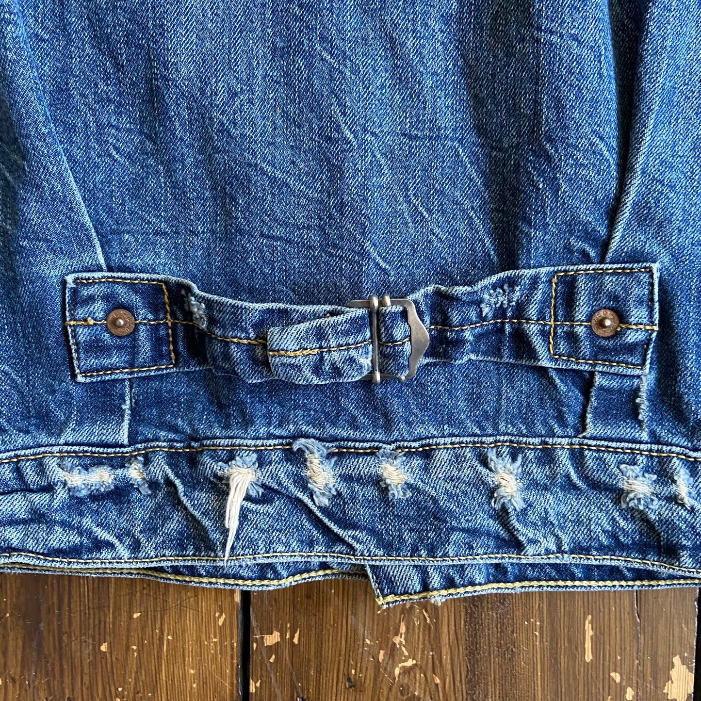 Levi's  Type 1 buckle back pleat front denim jacket, repro, medium