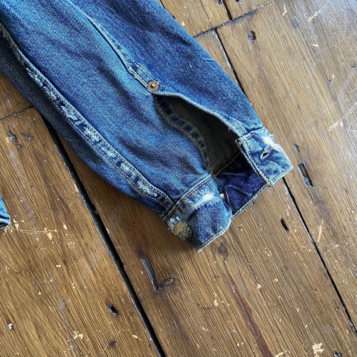 Levi's  Type 1 buckle back pleat front denim jacket, repro, medium