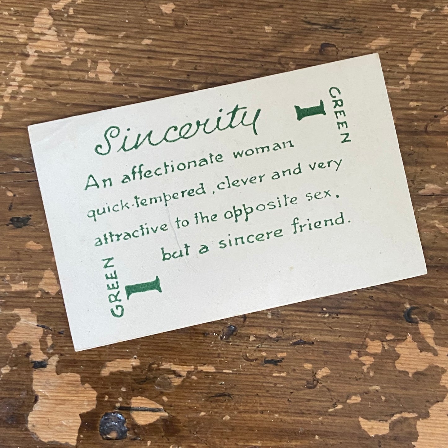 Early 20th century fortune telling cards