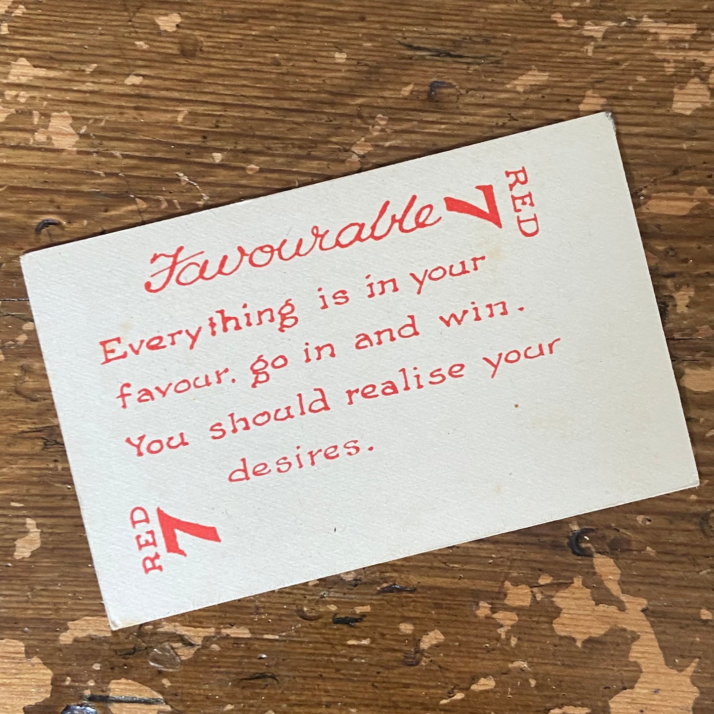 Early 20th century fortune telling cards