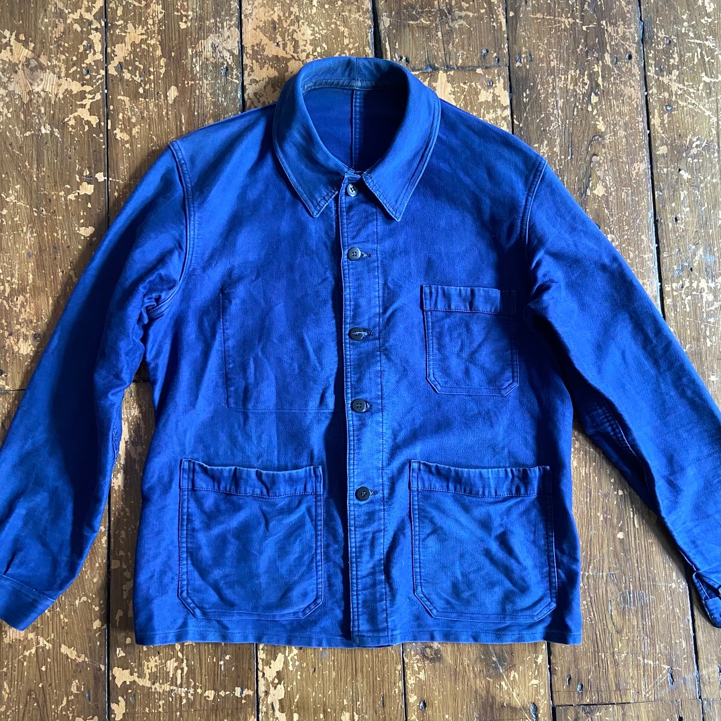 1950s French moleskin workwear jacket, size medium