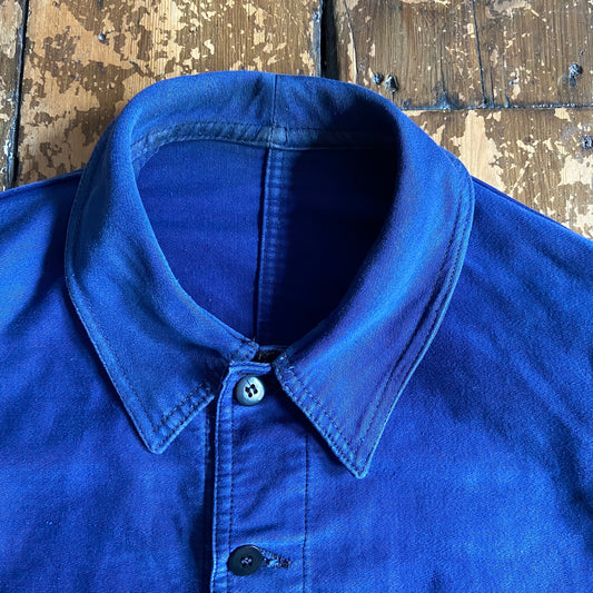 1950s French moleskin workwear jacket, size medium